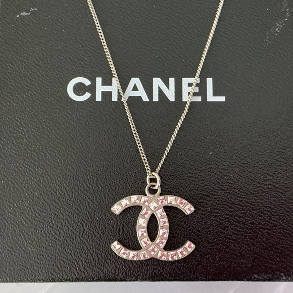 CHANEL CC crystal necklace, 16 inch, Authentic - Picture 1 of 10